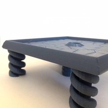 espiral tabela mobília jardim tinkercad 3d print model - Mito3D