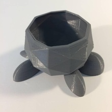 tortue planteur v2 jardin pot tinkercad soutiens concours design créature marine 3d print model - Mito3D