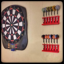 wall mounted dart holder sports & outdoor rack organizer wallmount 3d print model - Mito3D
