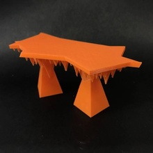 stalactite table tinkercad jardin meubles soutiens concours design glaçons 3d print model - Mito3D