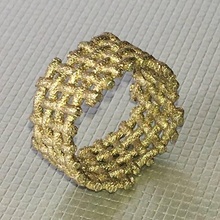 dokuma bükülmüş yüzük us5 mücevher hediye altın takı güzel 3d print model - Mito3D