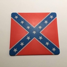confédéré drapeau Coaster éducation l'histoire plaque signe Sud 3d print model - Mito3D
