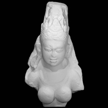 busto yogini escanear demonio escultura arenisca Durga Kali 3d print model - Mito3D