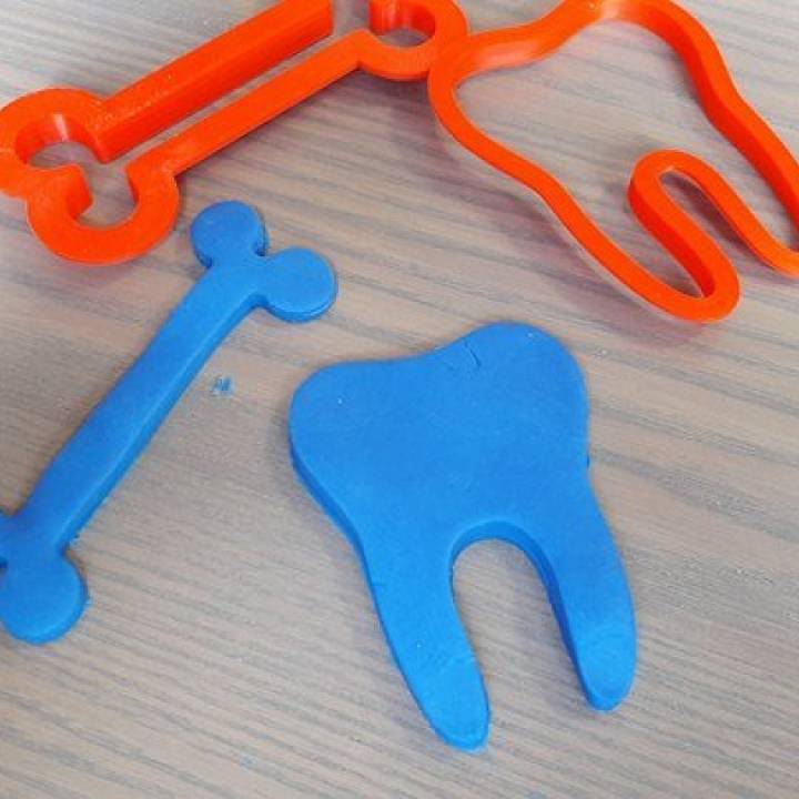 bones cookie cutter & garden 3D print model - Mito3D