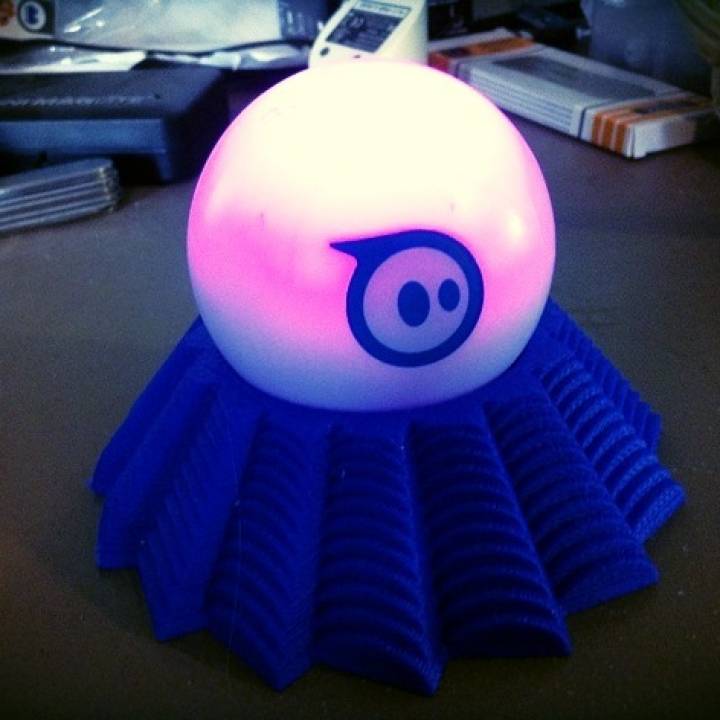 sphero cristal bola suporte jardim 3D print model - Mito3D