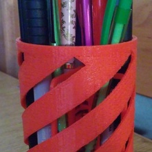 simple pencil holder & garden pen container 3d print model - Mito3D