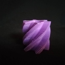 twisting flower pot 1 & garden tinkercad 3d print model - Mito3D