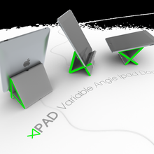 apad angle variable dock ipad gadgets l'électronique l'iphone l'ipod téléphone smartphone stand table avooq 3d print model - Mito3D