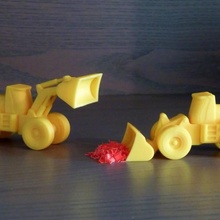 roda carregador brinquedos jogos Volvo lagarta Liebherr rastreador 3d print model - Mito3D
