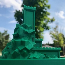 castelo montanha plantador jardim tinkercad 3d print model - Mito3D