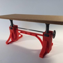 industrial vintage crank table & garden design modern mechanic 3d print model - Mito3D