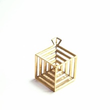 rayures cubes bijoux pendentif charme cube géométrique beaux 3d print model - Mito3D