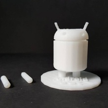 android bot çiçek tencere Bahçe tinkercad 3d print model - Mito3D