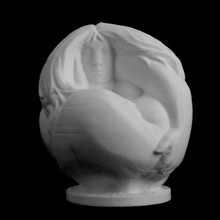 la terre s' veille genebra suíça scan escultura mulher mármore contemporânea 3d print model - Mito3D