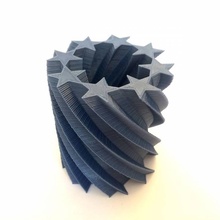 twisting star flower pot & garden tinkercad 3d print model - Mito3D