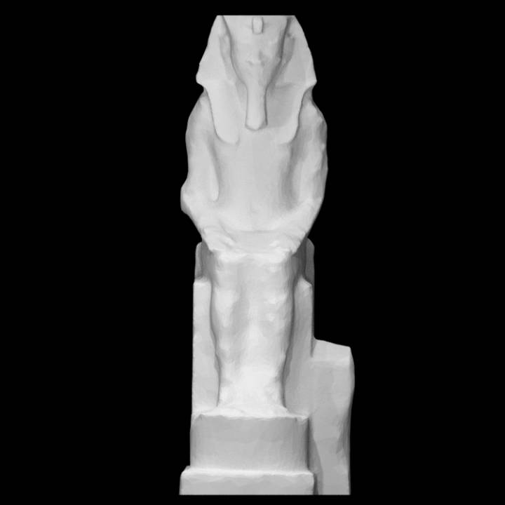 seated statue amenhotep iii scan man fullbody 3D print model - Mito3D