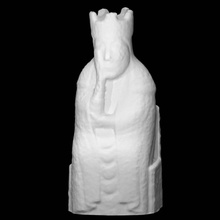 queen lewis chessmen scan woman 3d print model - Mito3D