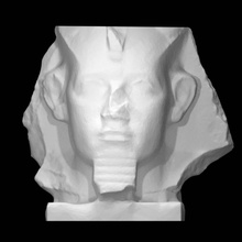 granite head amenemhat iii scan man 3d print model - Mito3D