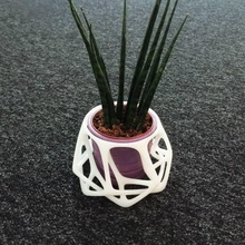 parametric flowerpot & garden decoration household vectary 3d print model - Mito3D