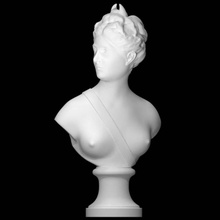 Diana escanear busto diosa mitología romano mujer italiano Washington DC Houdon caza artemisa 3d print model - Mito3D