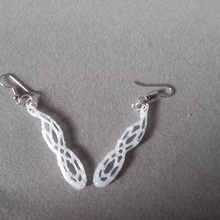 boucle d'oreille infini jóias moda pendentif voga bijuterias diamantado orargent tr sor 3d print model - Mito3D