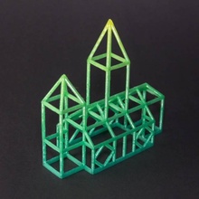 stick steeple build 3d printer architecture building lowpoly minimal 3d print model - Mito3D