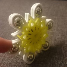 flower hand spinner 2 toys & games fidget 3d print model - Mito3D