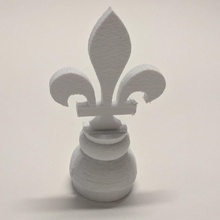 drapeau pôle fleur lys Québec shirtcom jardin 3d print model - Mito3D