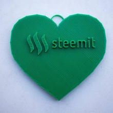Steemit kalp anahtarlık moda Aksesuarlar tinkercad 3d print model - Mito3D
