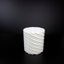 twisting flower pot & garden tinkercad 3d print model - Mito3D