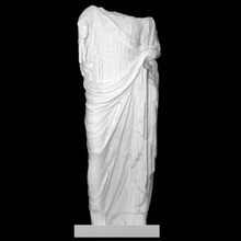 statue woman archaistic style representing artemis scan halfbody 3d print model - Mito3D