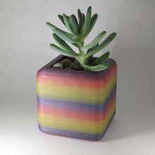 cube pots & garden plant pot plantpot tinkercad madeintinkercad 3d print model - Mito3D