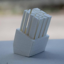 fratura Voronoi faca quadra jardim mobília tinkercad madeintinkercad bloco 3d print model - Mito3D