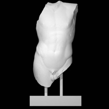 marble torso so-called apollo lykeios scan man halfbody 3d print model - Mito3D