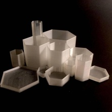 hexa-coral pot & garden tinkercad 3d print model - Mito3D