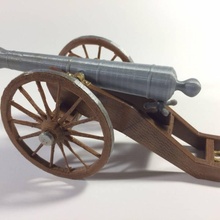 civil war field cannon model kit toys & games weapon 3d print model - Mito3D