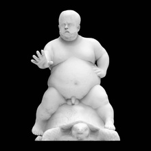 Fontaine Bacchus analyse animal homme corps 3d print model - Mito3D
