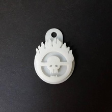 louco max chave ventilador arte chaveiro crânio fúria estrada 3d print model - Mito3D