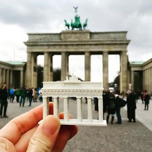 puerta brandenburgo simple miniworld arquitectura alemania europa brandenburg punto referencia 3d print model - Mito3D