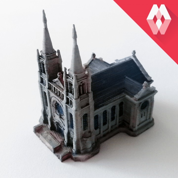 sioux falls Kathedrale south dakota usa miniworld Architektur Christentum Tempel Kirche Dom Erbe 3D print model - Mito3D