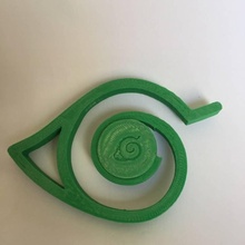 spinner Konoha simbol naruto brinquedos jogos tinkercad 3d print model - Mito3D