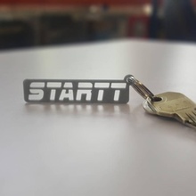 commencer logo porte clés ventilateur art startt3dprinterlogo 3d print model - Mito3D