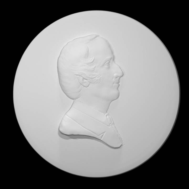 Wendell Phillips escanear hombre retrato alivio americano Washington DC Smithsonian abolicionista 3D print model - Mito3D