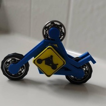 motociclo stickman agitarsi filatore giocattoli Giochi tinkercad fidget motociclista 3d print model - Mito3D