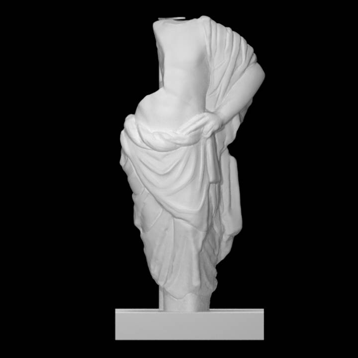 statue esculape analyse homme demi corps 3D print model - Mito3D