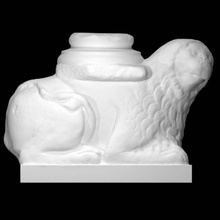 lion shaped column base scan animal fullsize 3d print model - Mito3D
