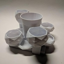 myminifactory concours thème 4 pots jardinières jardin tinkercad 3d print model - Mito3D