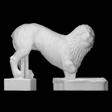 etruscan funerary lion scan animal halfbody 3d print model - Mito3D