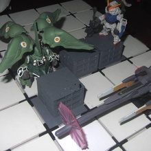einfach Gebäude Gitter Wargaming Tischplatte Gundam konvergieren 3d print model - Mito3D