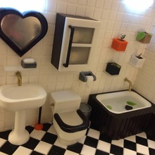 miniature toilet bathroom toys & games house interior realwork 3d print model - Mito3D